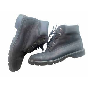 Timberland Boots Boys Size 6 Womens Size 7.5 Black Classic Winter Gorpcore Shoes